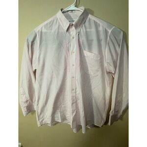 Dagacci Button Down Shirt Mens XL Pink Long Sleeve Embroidered Guayabera Style
